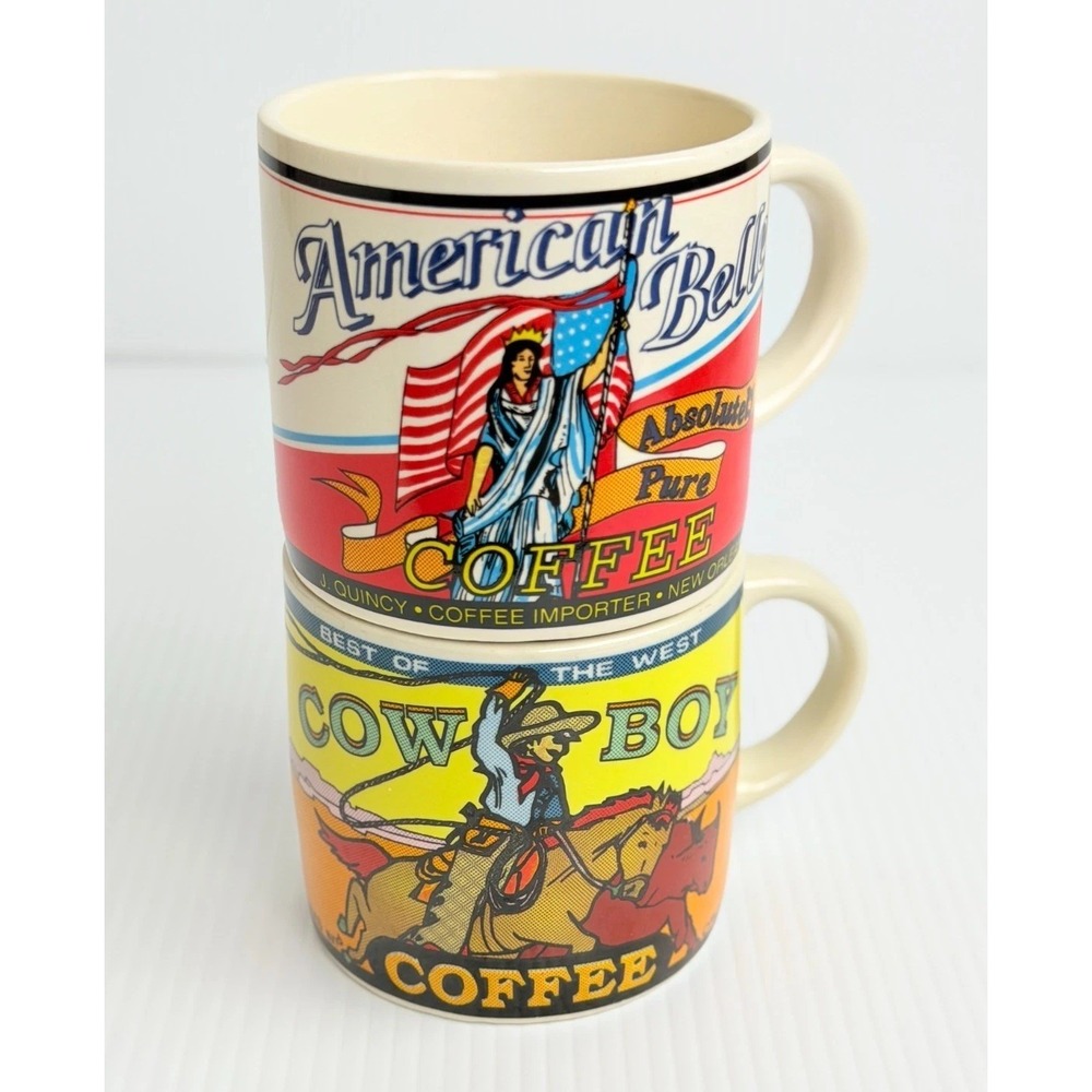 Vintage Archives lot of 2, 1992 Yester Year BrandCeramic Coffee Mugs
